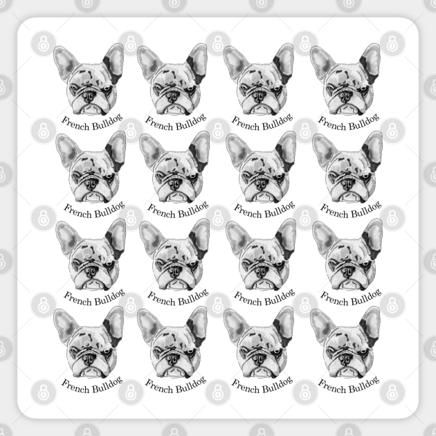 Bulldog Pop Art Sticker by KateQR